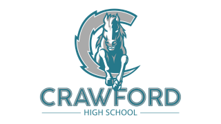 Almeta Crawford High School chargers logo