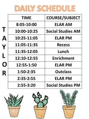 Schedule