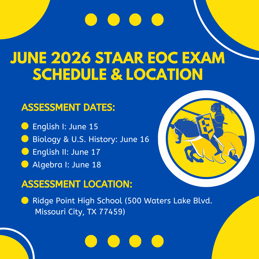  STAAR EOC Schedule and Location