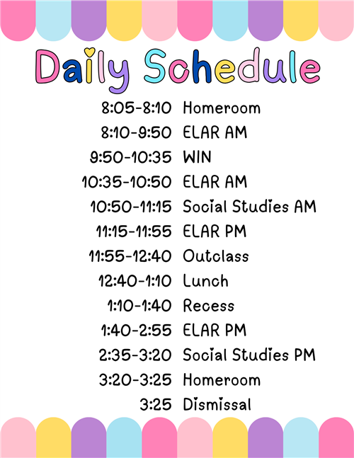 Daily Schedule