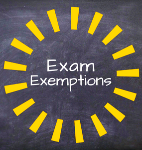  Image of the words Exam Exemptions