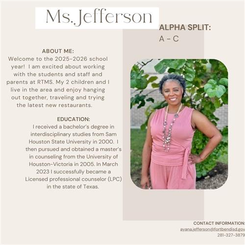 Ms. Jefferson information