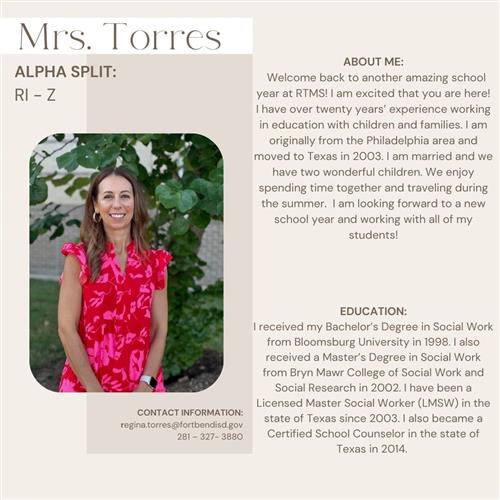 Mrs. Torres Information