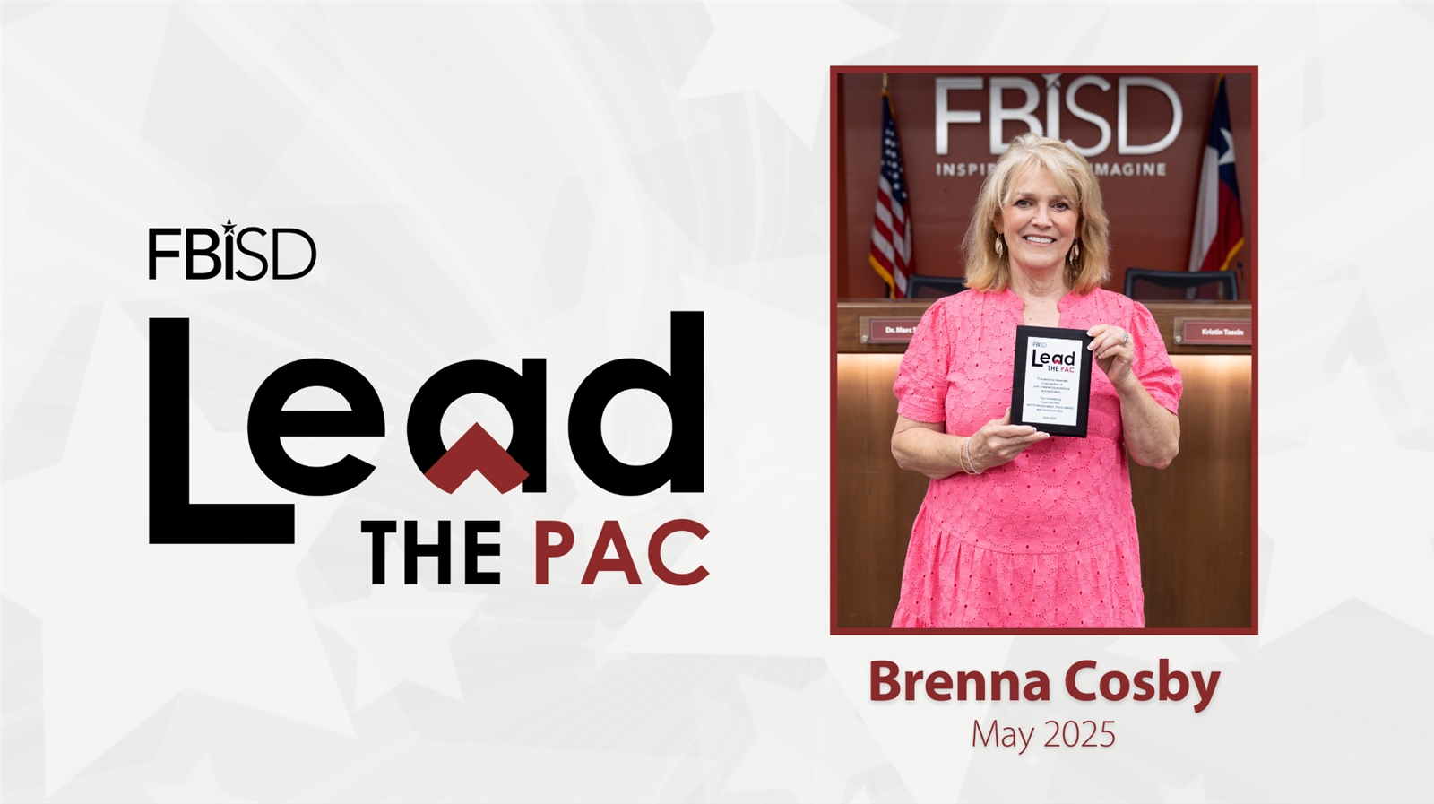  picture of Brenna Cosby holding award