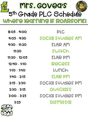 Schedule