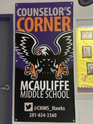 Purple school banner